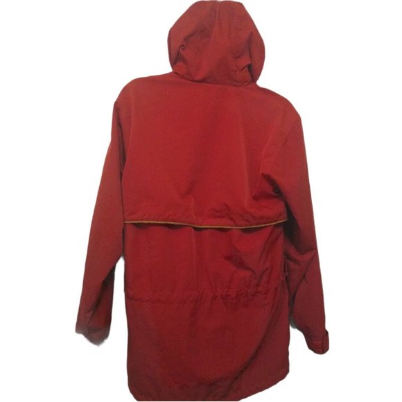 LL Bean Vintage 90's Nordic Womens Red Hooded Coat Full Zip Jacket Pockets Small - Picture 7 of 11